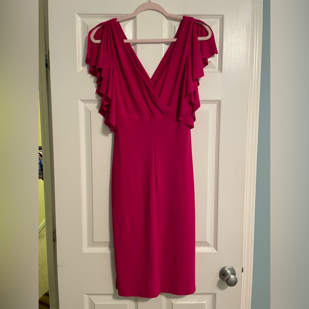 Ralph Lauren Fuchsia Midi Dress